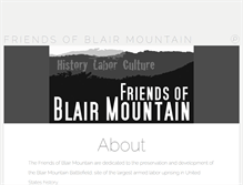 Tablet Screenshot of friendsofblairmountain.org